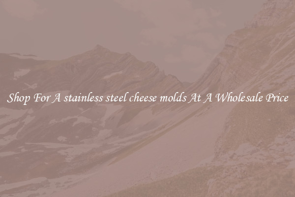 Shop For A stainless steel cheese molds At A Wholesale Price