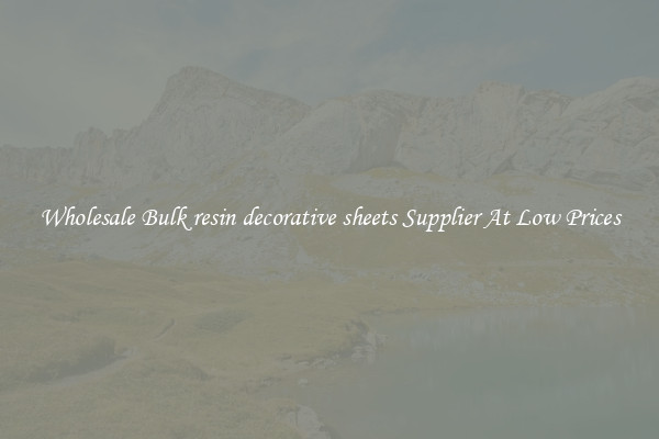 Wholesale Bulk resin decorative sheets Supplier At Low Prices