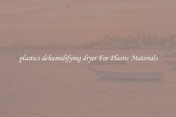 plastics dehumidifying dryer For Plastic Materials