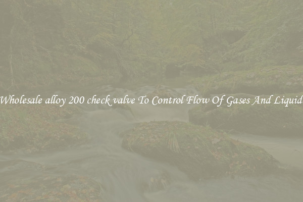 Wholesale alloy 200 check valve To Control Flow Of Gases And Liquids