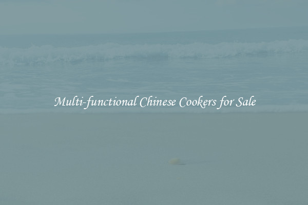 Multi-functional Chinese Cookers for Sale