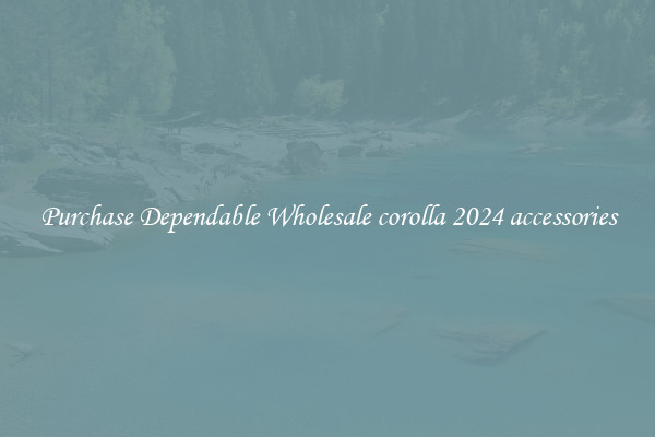 Purchase Dependable Wholesale corolla 2024 accessories